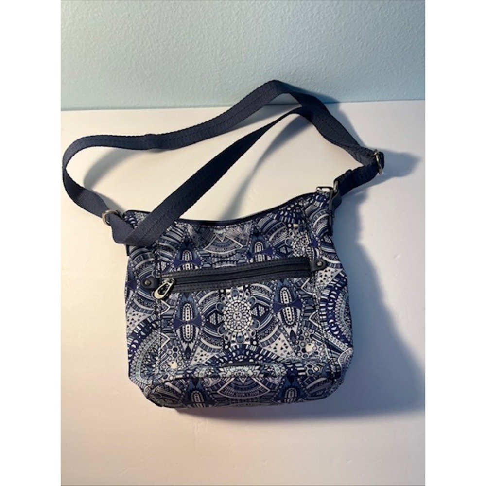 Fun, Practical Holiday Gift- SAKROOTS Sequoia Navy Blue Crossbody Handbag